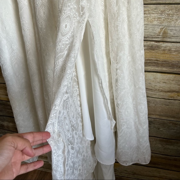 Elizabeth Dye Boho Lace Wedding Dress Size 4 - Picture 4 of 10